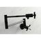 Kingston Brass KS4100ZX Millennium Wall Mount Pot Filler, Matte Black KS4100ZX - alternate 4